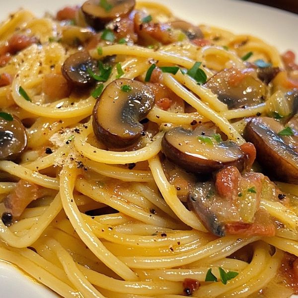Champignon-Spaghetti