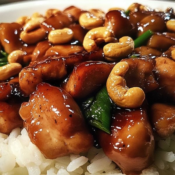 Glasiertes Huhn mit Hoisinsauce und Cashewkernen