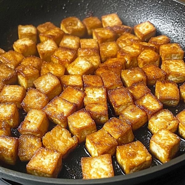 Grundrezept für knusprig gebratenen Tofu