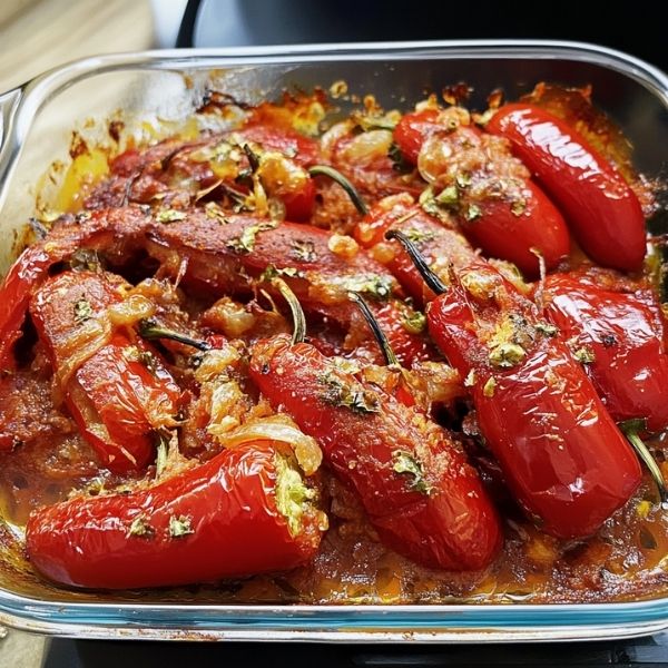 Türkische Paprika aus dem Backofen – sehr knackig