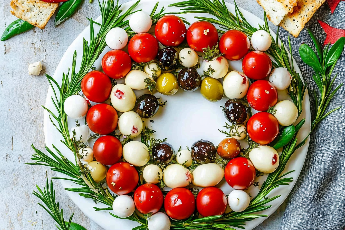 Antipasti-Kranz ganz einfach