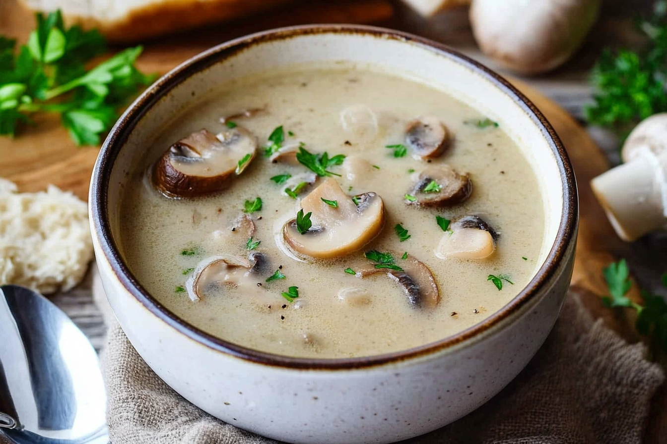 Champignonsuppe – ganz einfaches Rezept