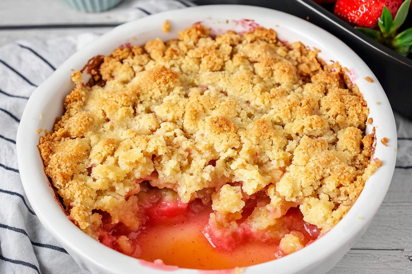 Erdbeer Rhabarber Crumble
