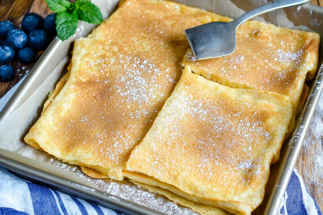 Ofen-Pfannkuchen vom Blech – das einfachste Rezept
