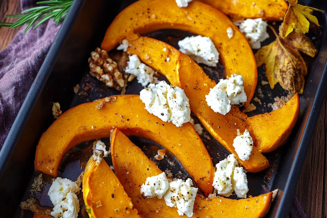 Ofenkürbis mit Feta